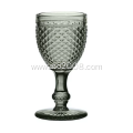 ATO Carved wine glass with grey crystal